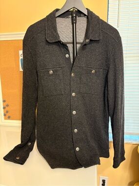 Toad&Co Men's Charcoal Button-Front Shirt Jacket